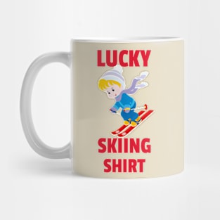 Lucky Skiing Shirt Mug